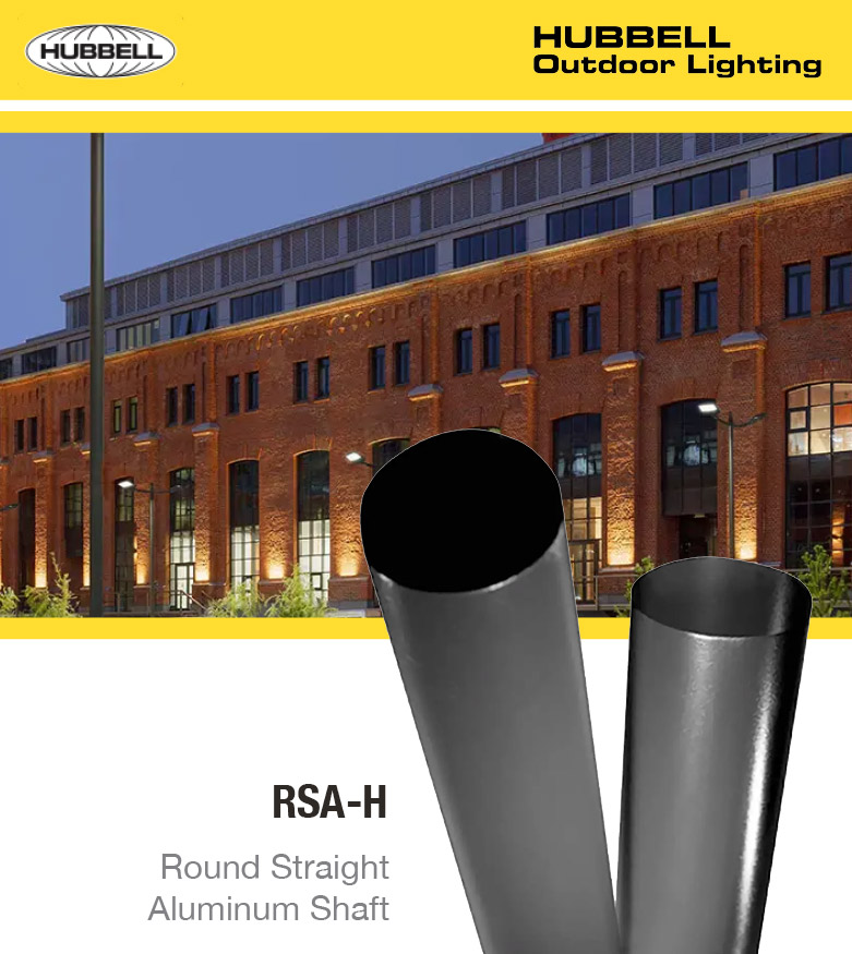 HUBBELL Outdoor Lighting - RSA-H - Round Straight Aluminum Shaft
