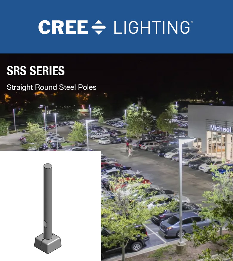 Cree Lighting SRS Series - Straight Round Steel Poles
